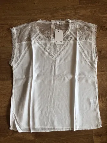 Haut été top blanc dentelle