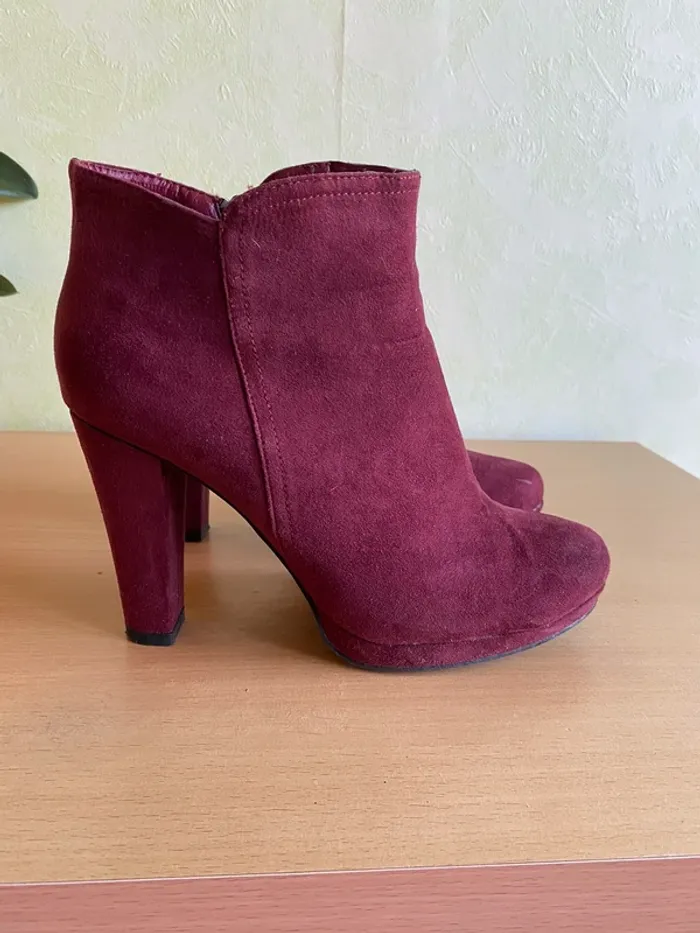 Bottines bordeaux - photo numéro 3