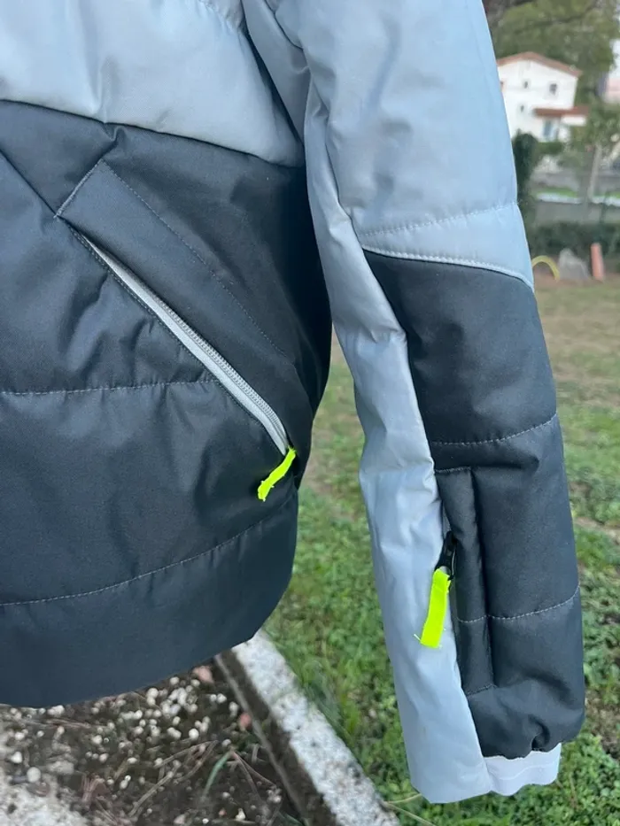 Manteau gris noir wedze taille 10 ans décathlon - photo numéro 4