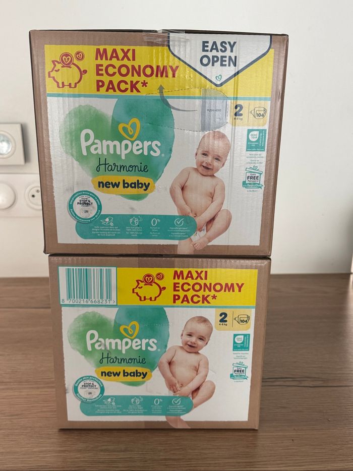 Couches Pampers harmonie taille 2 - photo numéro 2