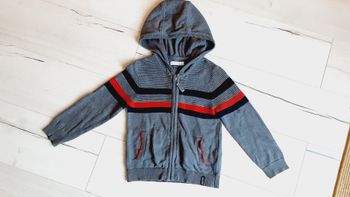 Vêtement garçon gilet gris à capuche Orchestra 4 ans