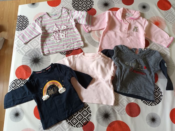 Lot 10 t-shirts manches longues Taille 3 mois 👧 - photo numéro 2