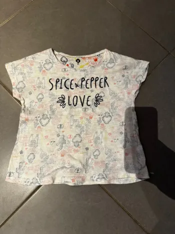 T shirt manches courtes - Z - Blanc, bleu, orange & jaune - 6 ans