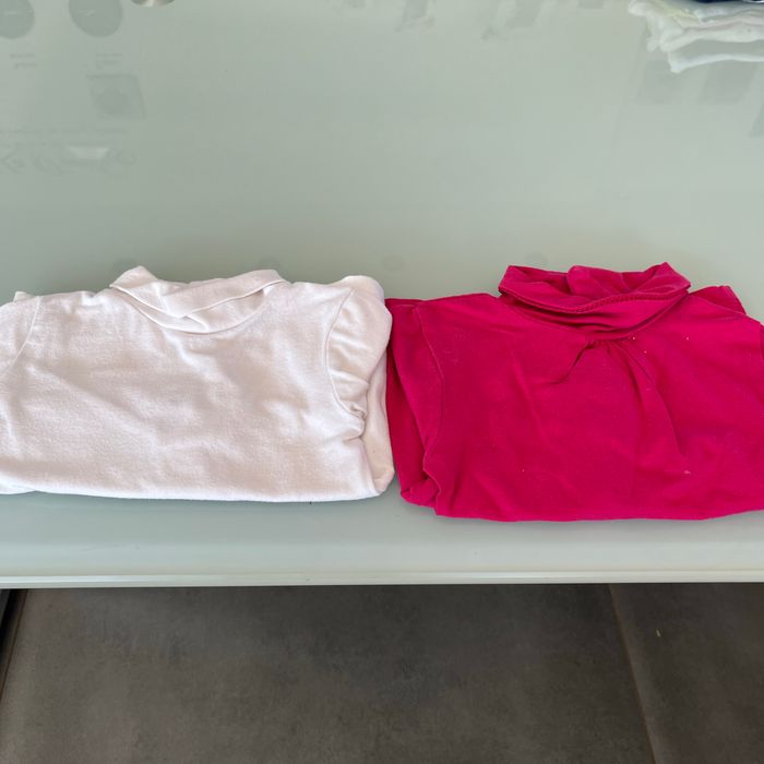 Tee-shirts manche longue colle roulés 9 mois