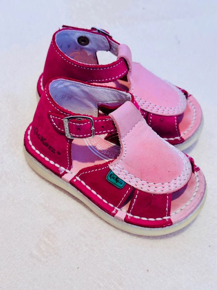 Sandales Kickers rose - photo numéro 2