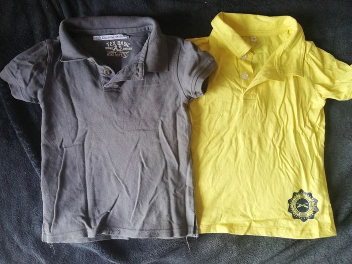 Lot 2 polos manches courtes 3/4 ans