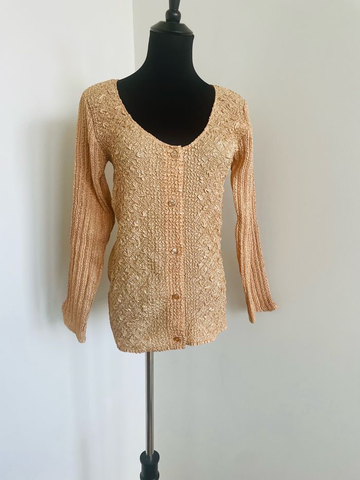 🌸 Gilet. Femme. Taille 42/44. Beige. Marque 1/2/3.Neuf.
