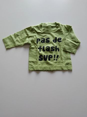 tee shirt vert naissance garcon kimbaloo