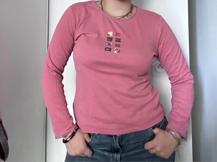 T-shirt rose Darjeeling Lingerie – Taille S – Très bon état
