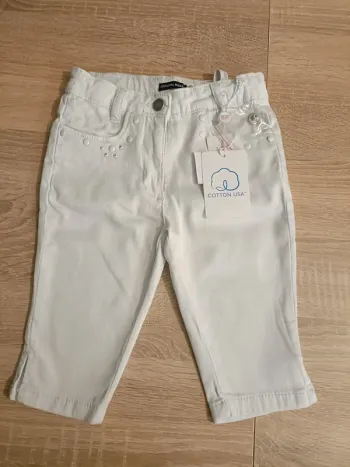 Pantacourt blanc - 4 ans - original marines