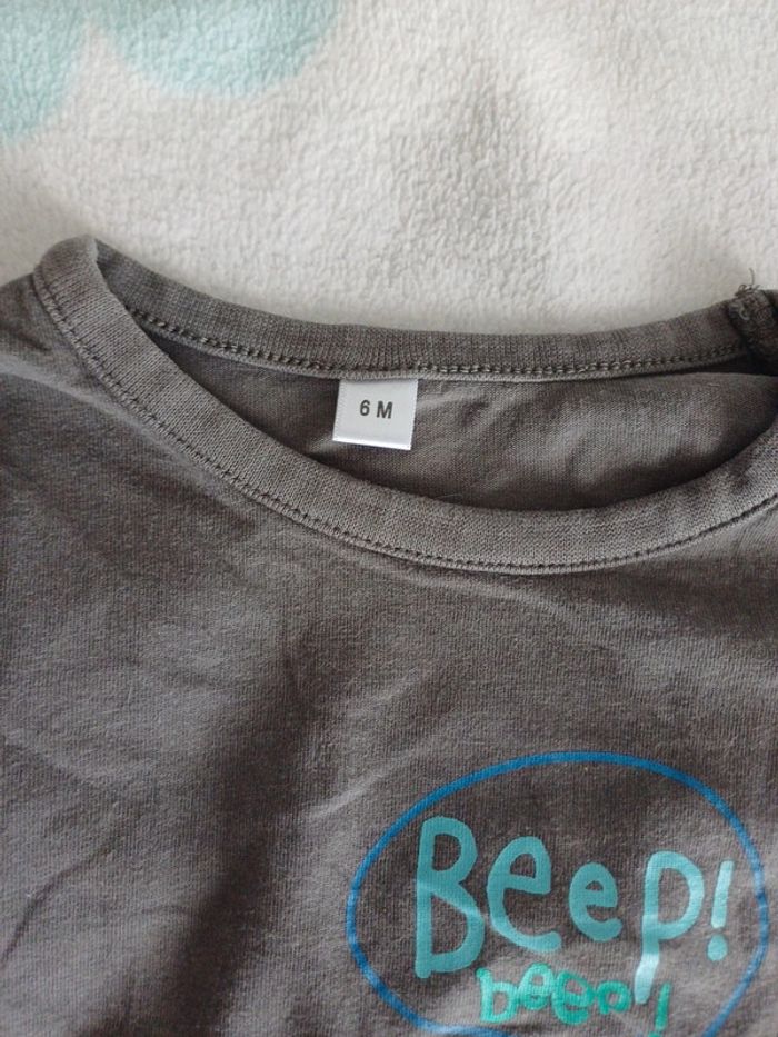 T-shirt gris 6 mois - photo numéro 2