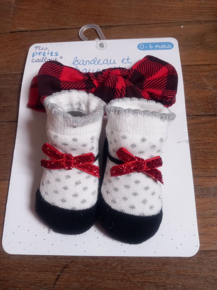 Accessoires chaussettes et bandeau Noël - photo numéro 2