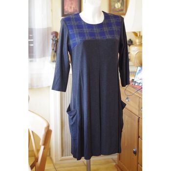 PierBé – Robe carreaux bleu- Taille 40
