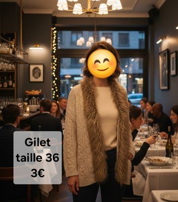 Gilet manches chauves souris taille 36