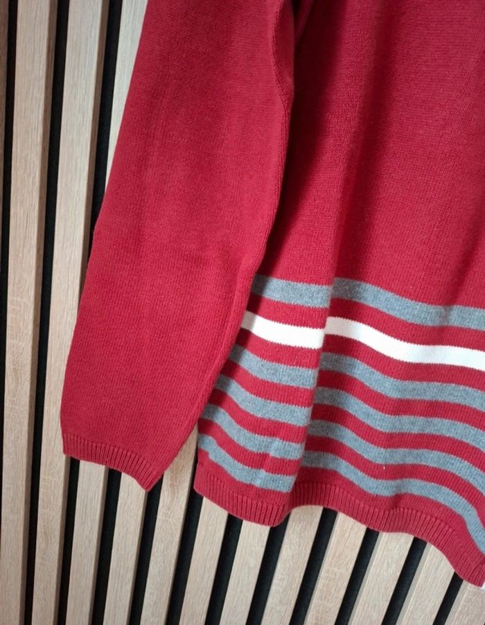 Pull coton rouge foncé 14 ans VertBaudet - photo numéro 7
