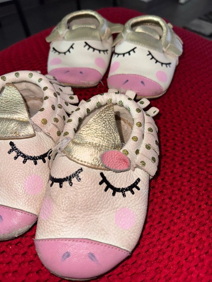 Chaussons en cuire licorne - photo numéro 3
