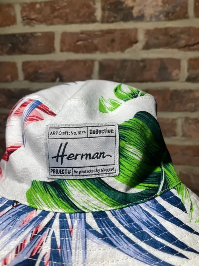 Chapeau Bob Herman Taille S blanc à motifs floral - photo numéro 2