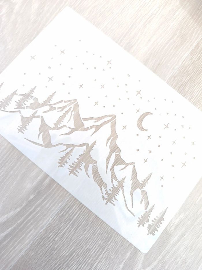 Pochoir montagnes - photo numéro 2