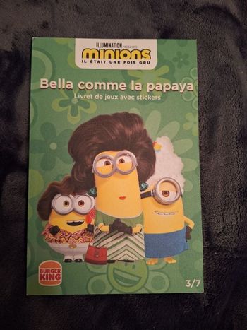 Livret de jeux avec stickers Les Minions "Bella comme la papaya"