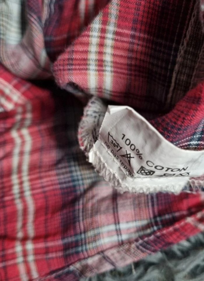 Chemise à carreaux manches retroussable taille 42 - photo numéro 10