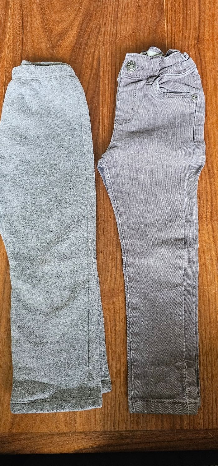 Lot garçon 3 ans jean et jogging gris 98cm - photo numéro 2