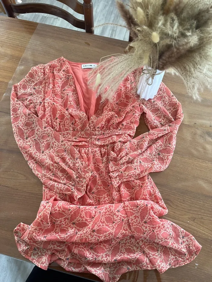 Robe corail vert