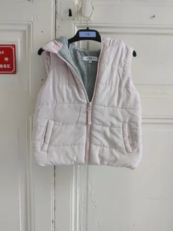 Doudoune rose sans manches TEX 2-3 ans