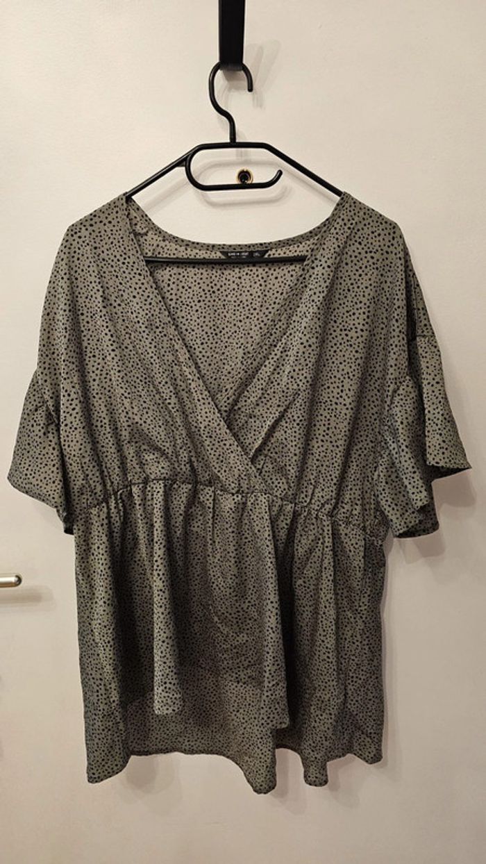 Blouse SHEIN femme kaki à pois 2XL