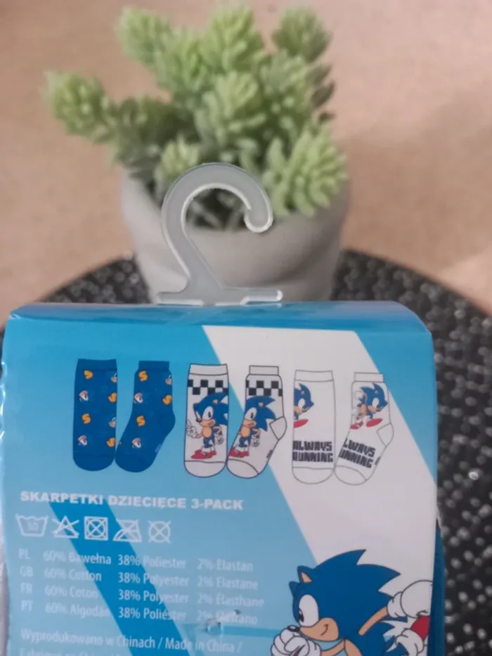 Lot 3 paires chaussettes Sonic the Hedgehog – 23/26 – Neuf - photo numéro 4