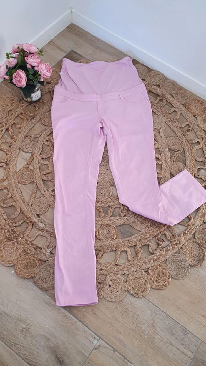 Pantalon grossesse rose