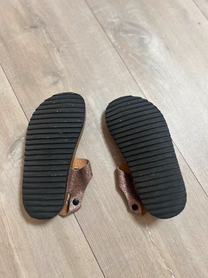 Tongs pailletées rose gold - photo numéro 4