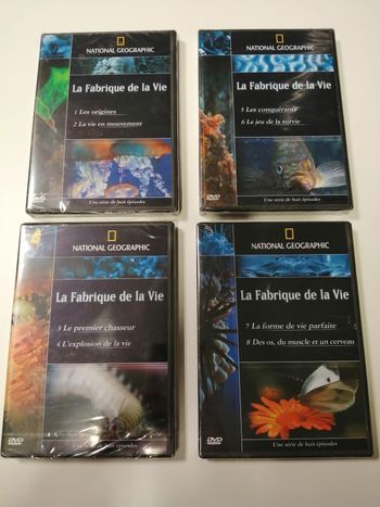 Lot de 4 DVD tous NEUFS, "La fabrique de la vie" de National Geographic