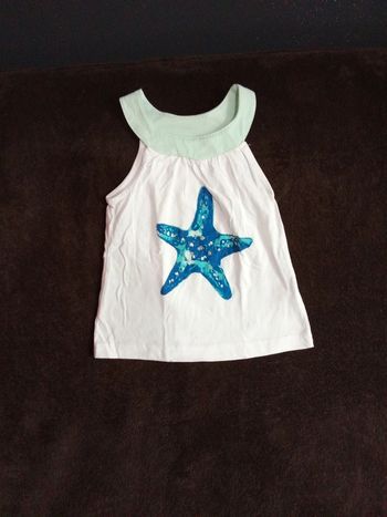 Débardeur fille motif étoile de mer 4 ans palomino