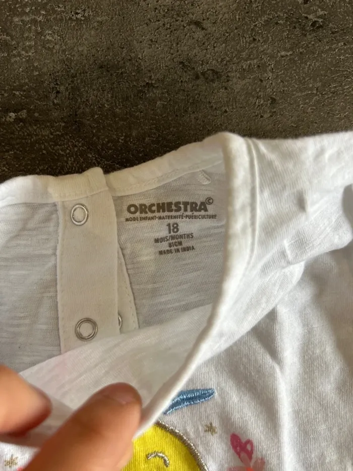 T-shirt manches courtes bébé fille, 18 mois - photo numéro 2