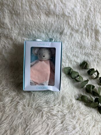 Doudou souris rose obaibi