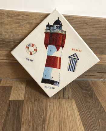 Toile faite main sur le thème de la mer