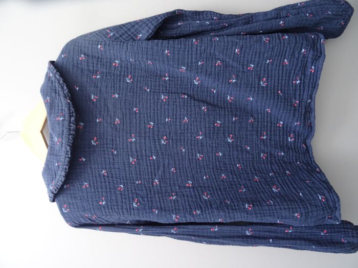 Chemisier bleu en flanelle- 10 ans - photo numéro 3
