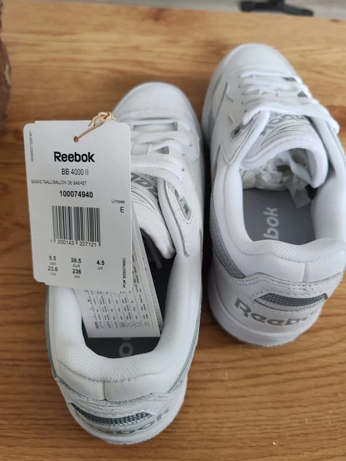 Baskets Reebok BB 4000 II 36.5 Blanc et Gris - photo numéro 4