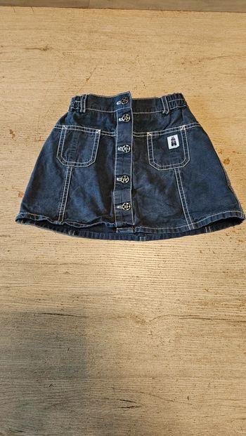 Jupe gris foncé bleuté, elastique à la taille, Mayoral, 3/4 ans, nickel