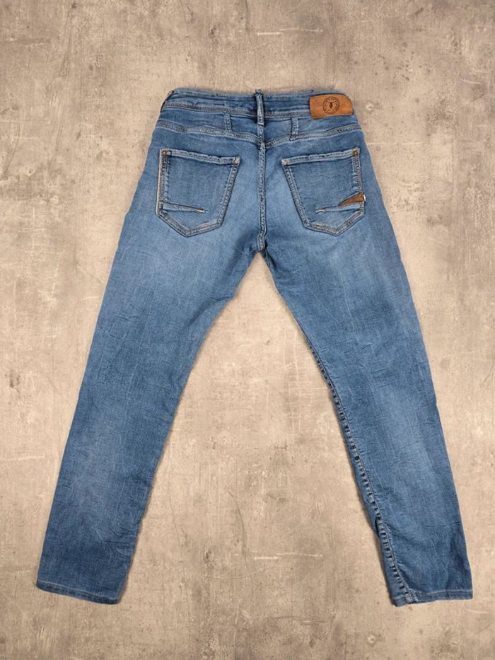 Jean blue jogg homme Le Temps des Cerises slim stretch taille 28 bleu effet délavé style casual - photo numéro 10