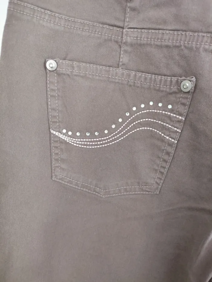 Pantalon droit marron taupe femme T42  Blancheporte - photo numéro 7