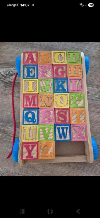 Chariot éveil cubes en bois