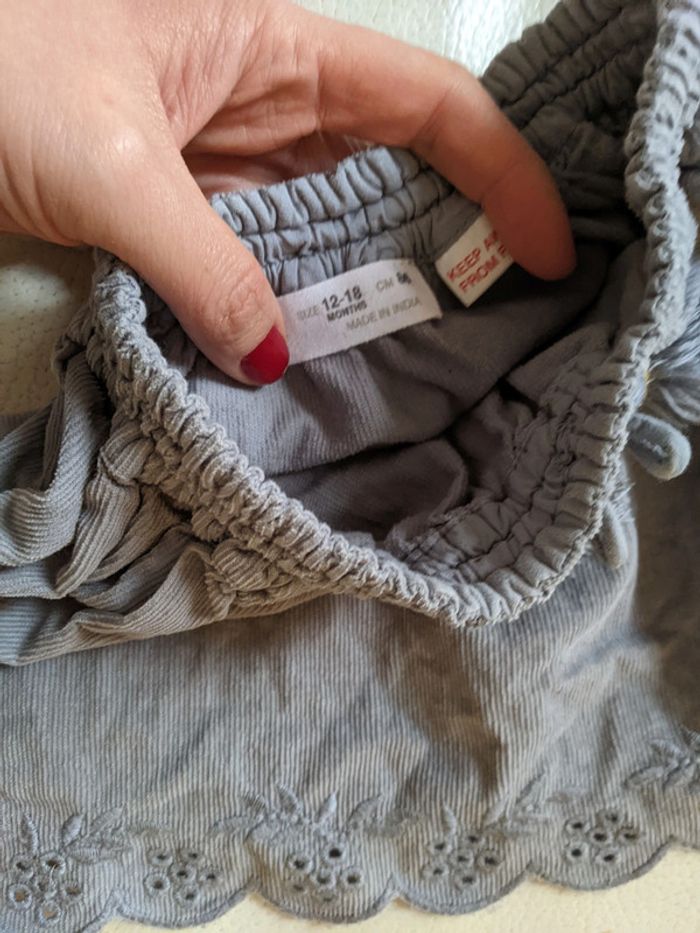 Lot de 2 jolies jupes bleues Petit Bateau et Zara 12-18 mois - photo numéro 4