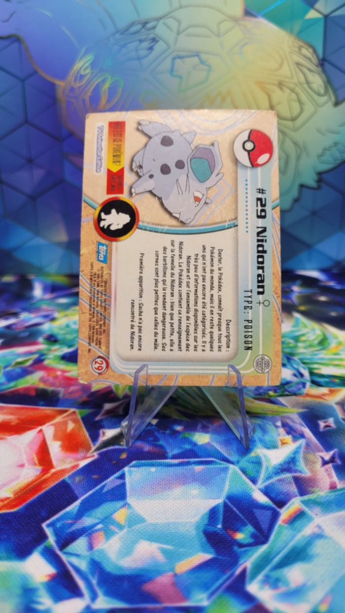 Carte Pokémon Topps n°29 Nidoran Femelle Series 1 FR - photo numéro 2