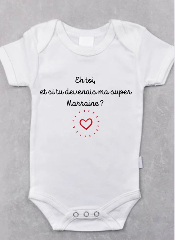 Body personnalisé annonce marraine - photo numéro 2