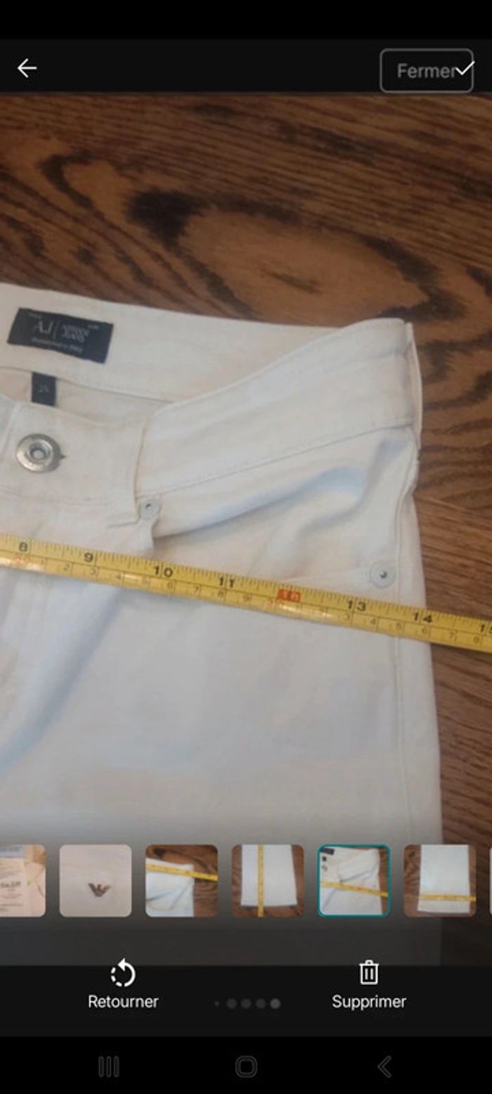 Pantalon Armani Jeans blanc taille eu 25 fr 34 - photo numéro 16