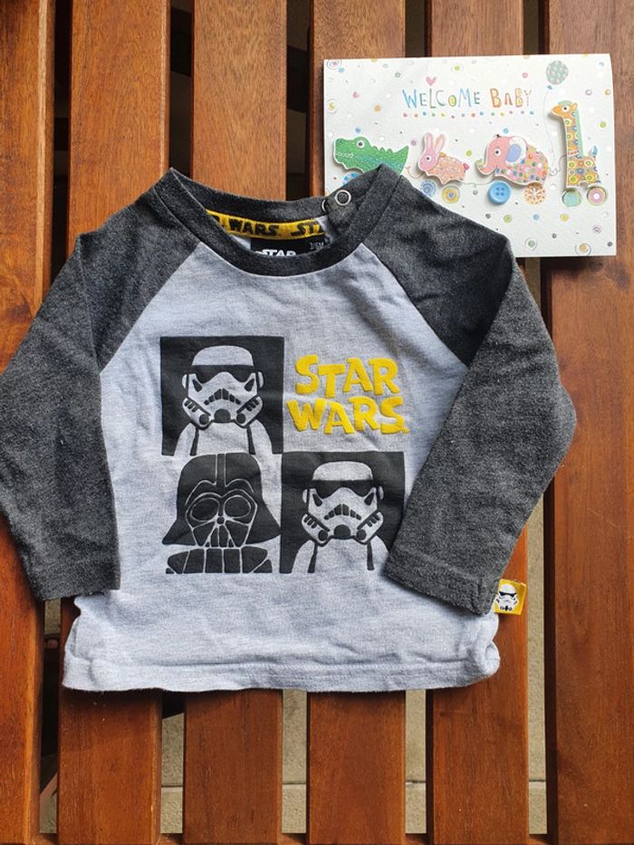 T-shirt manches longues Star Wars 6 mois Disney