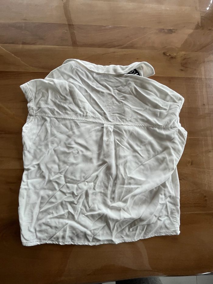 crop top chemise blanche bershka taille 34 - photo numéro 2