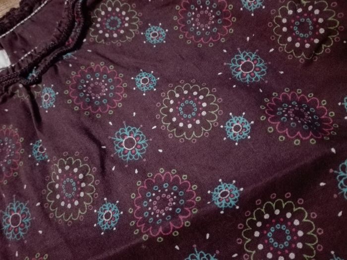 Blouse bébé fille 9 mois violet motif sixties - photo numéro 2