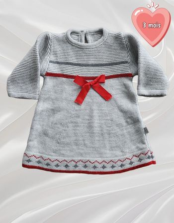 Robe grise fille 3 mois
